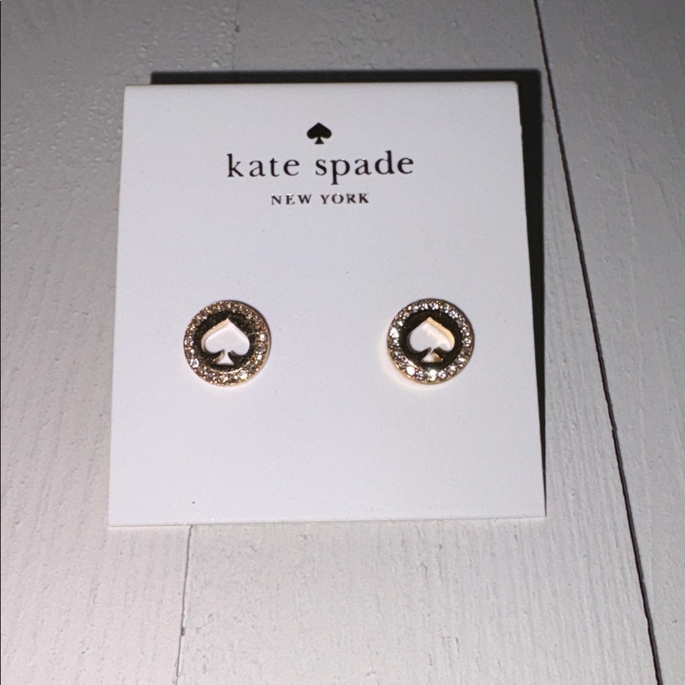 Kate Spade Spot The Spade Pave Halo Spade Studs - Picture 5 of 5